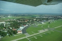 Letiště Kbely po vzletu z dráhy 23 v Letňanech